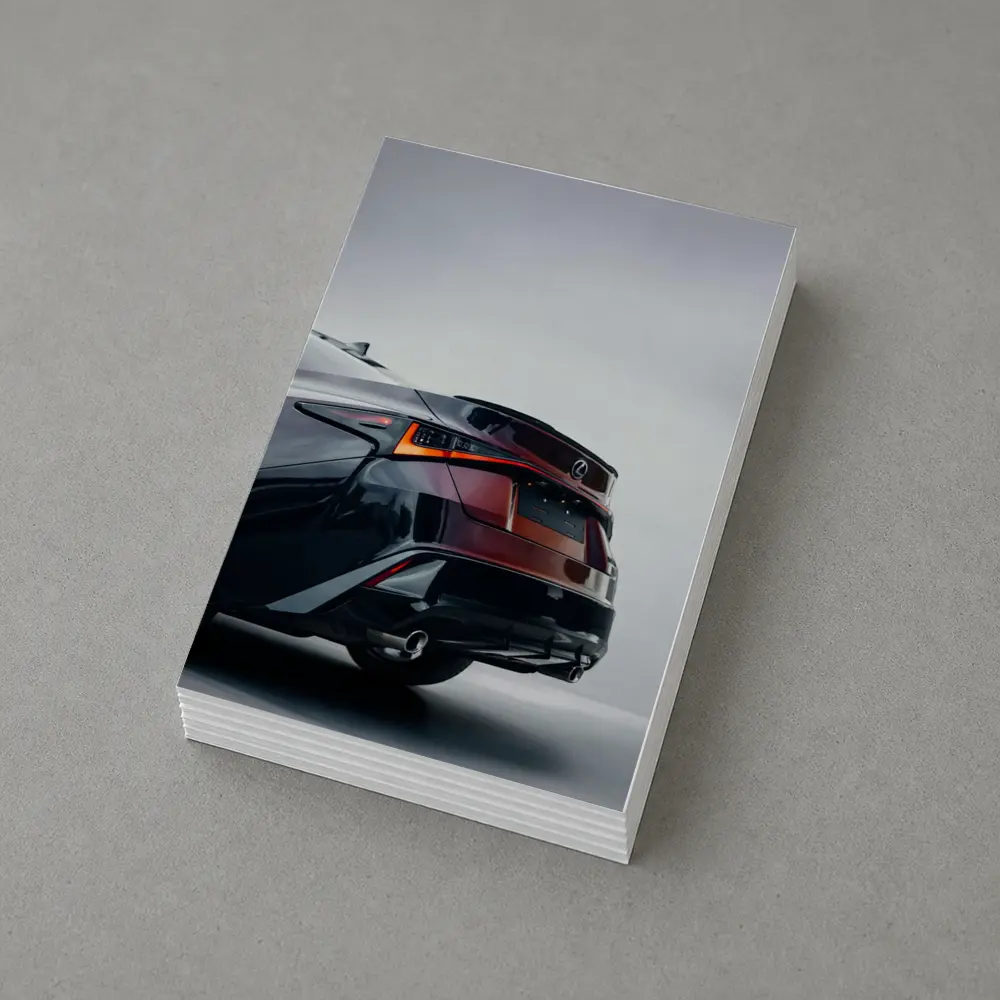 Lexus IS Rear Studio Gray Background – Postcards