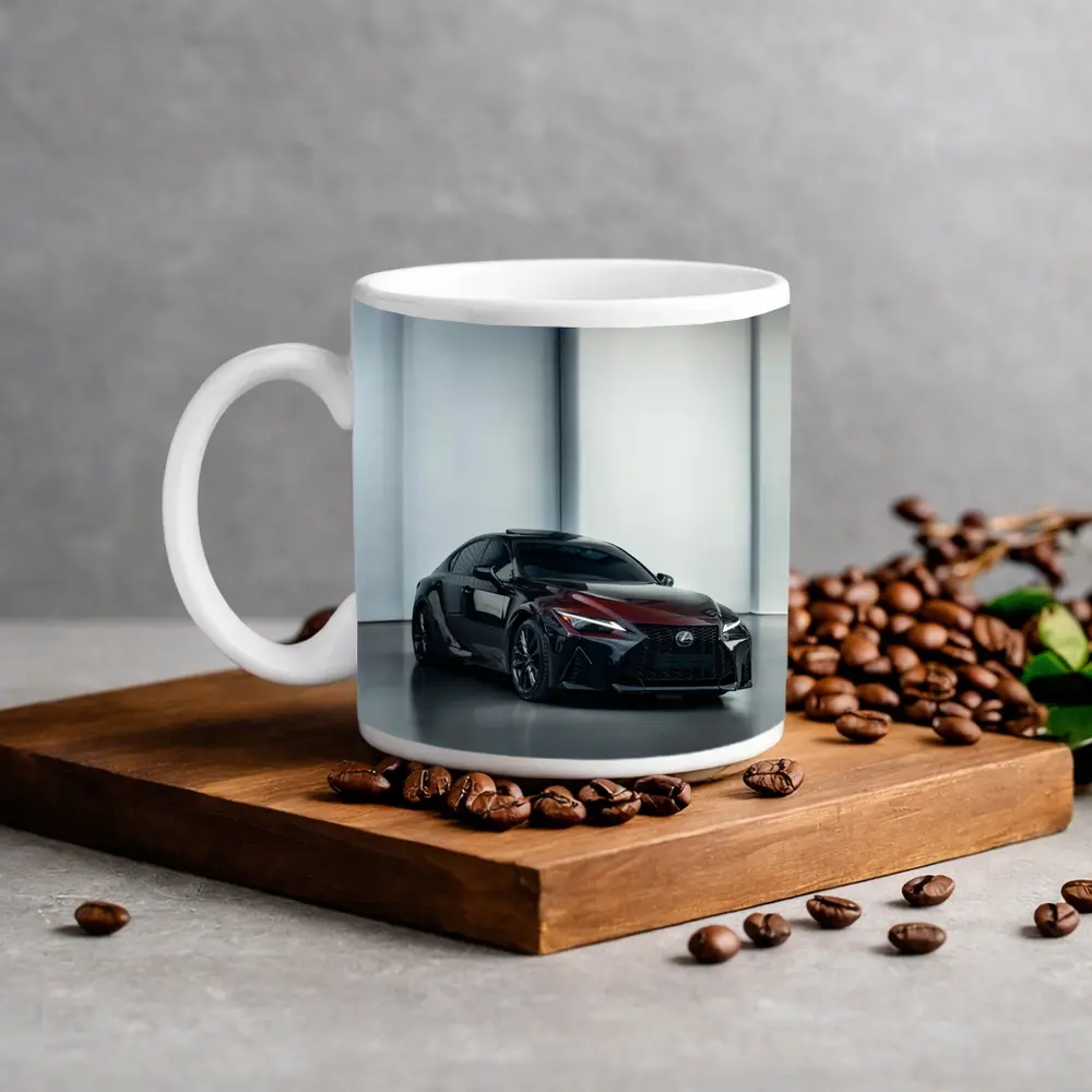 Lexus IS Dark Red Studio Garage Shot – Mugs