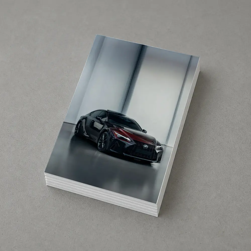 Lexus IS Dark Red Studio Garage Shot – Postcards