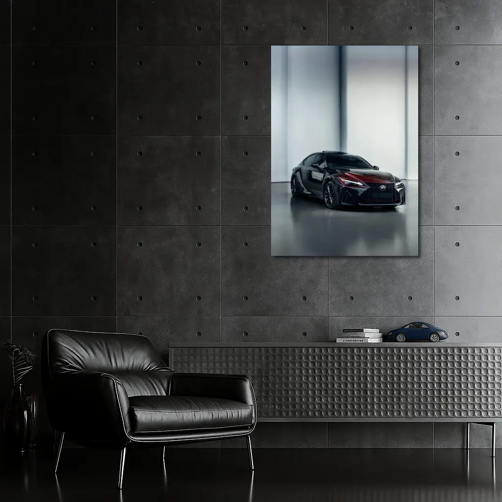 Lexus IS Dark Red Studio Garage Shot – Wall Art