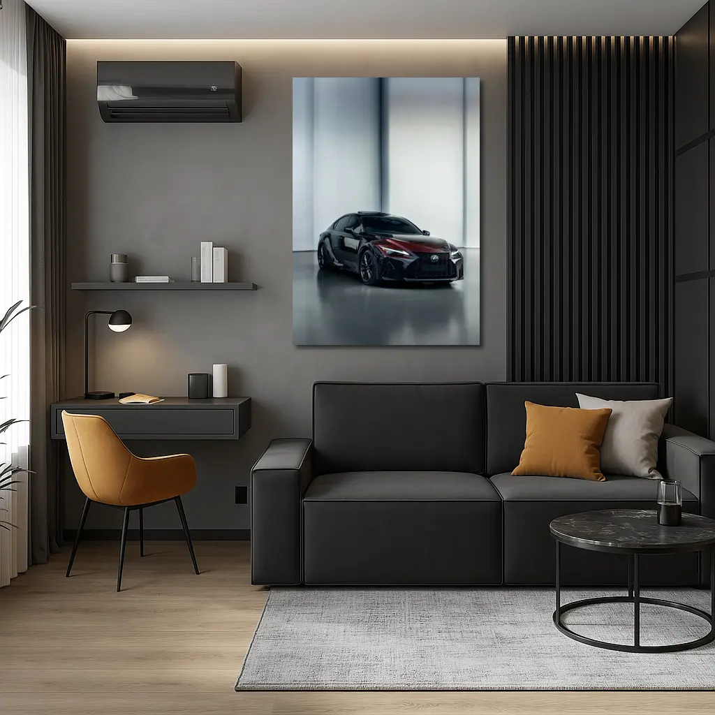 Lexus IS Dark Red Studio Garage Shot – Wall Art