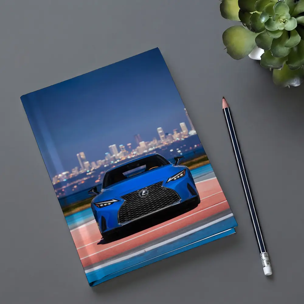 Lexus IS Blue Front View City Night – Notebooks