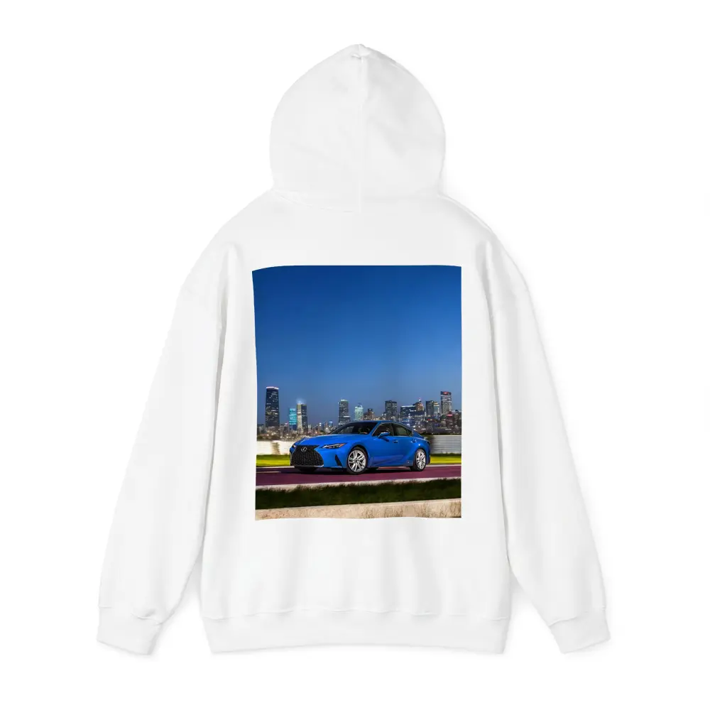 Lexus IS Blue Sedan City Skyline Night – Hoodies