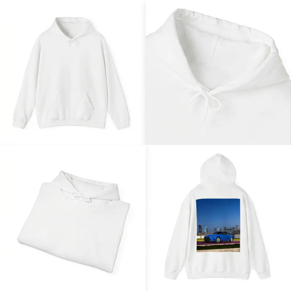 Lexus IS Blue Sedan City Skyline Night – Hoodies