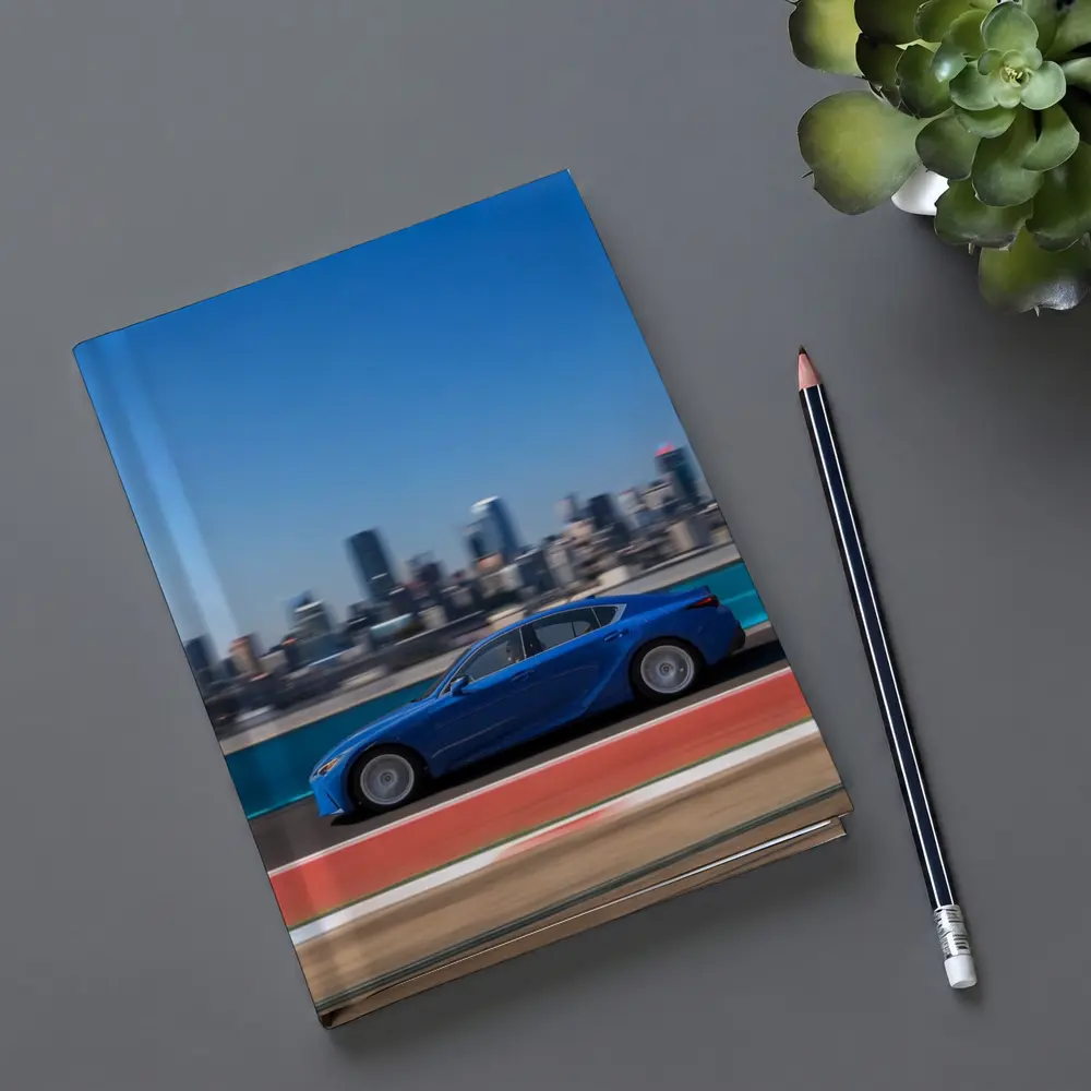 Lexus IS Blue Sedan City Skyline Track – Notebooks
