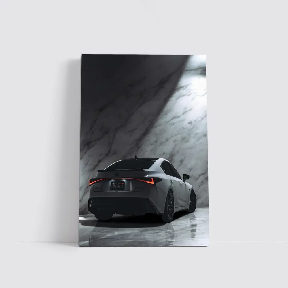 Lexus IS Rear View Marble Background – Wall Art