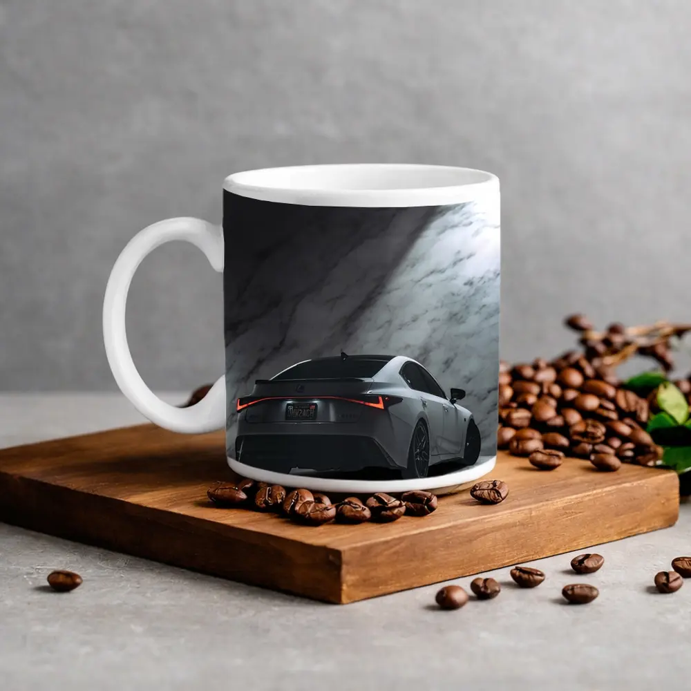 Lexus IS Rear View Marble Background – Mugs