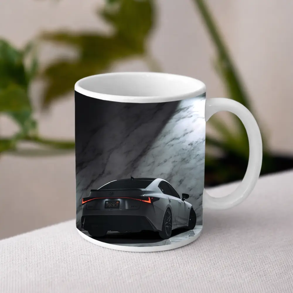 Lexus IS Rear View Marble Background – Mugs
