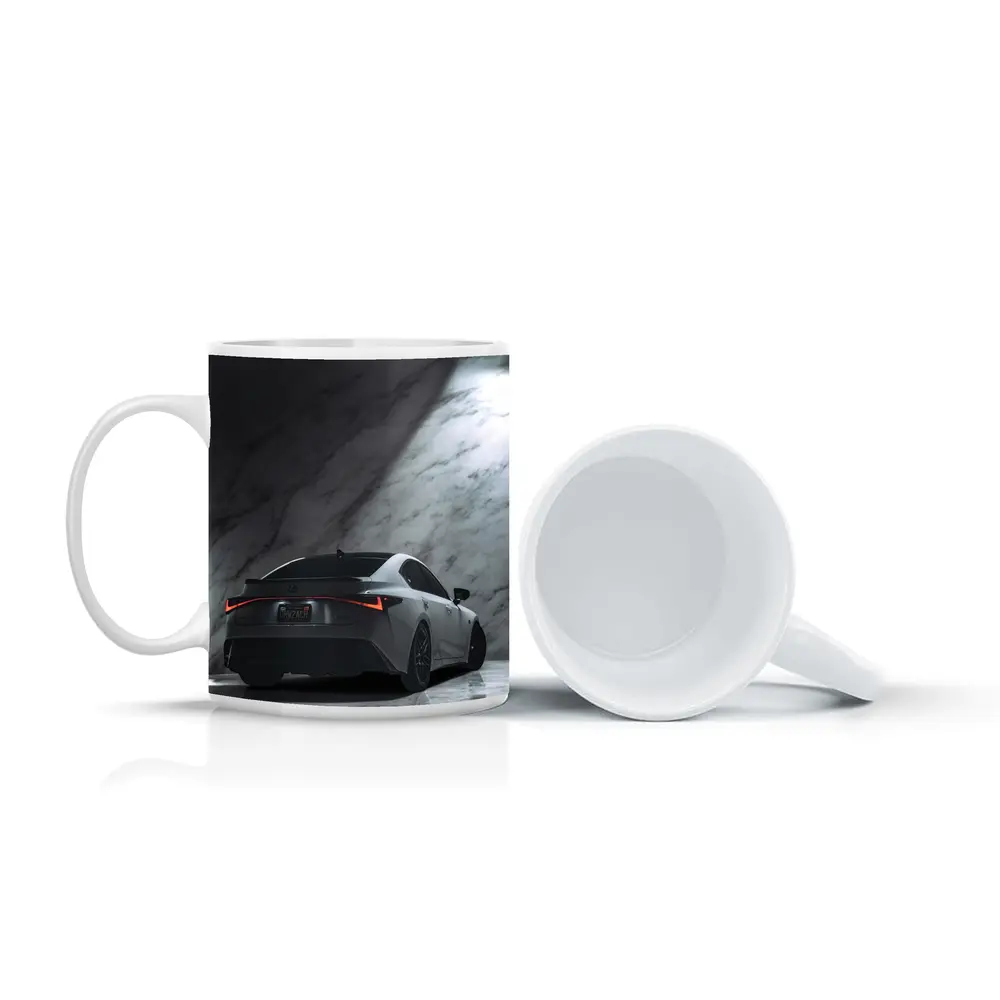 Lexus IS Rear View Marble Background – Mugs