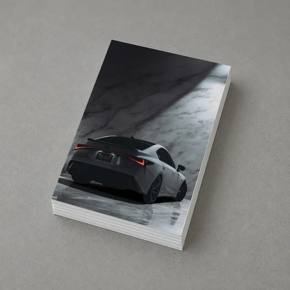 Lexus IS Rear View Marble Background – Postcards