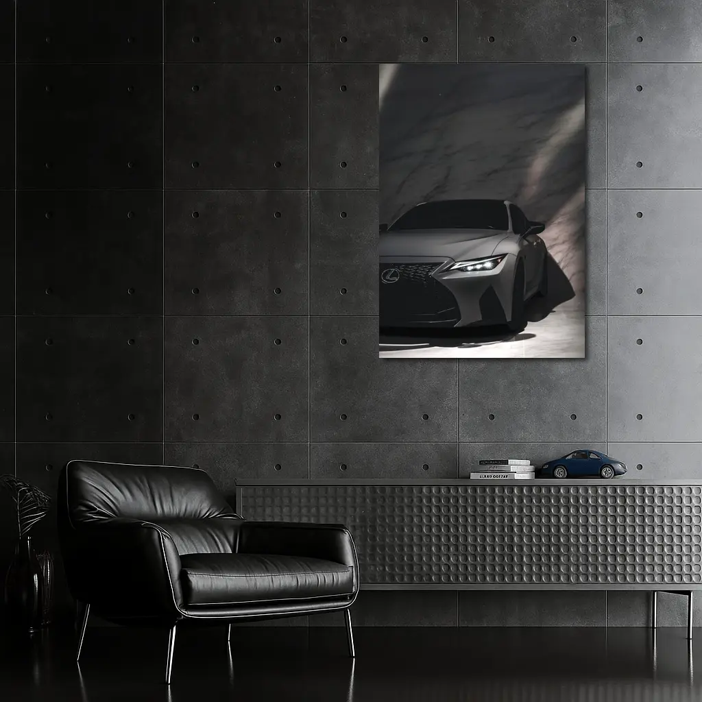 Lexus IS Matte Gray Marble Background – Wall Art