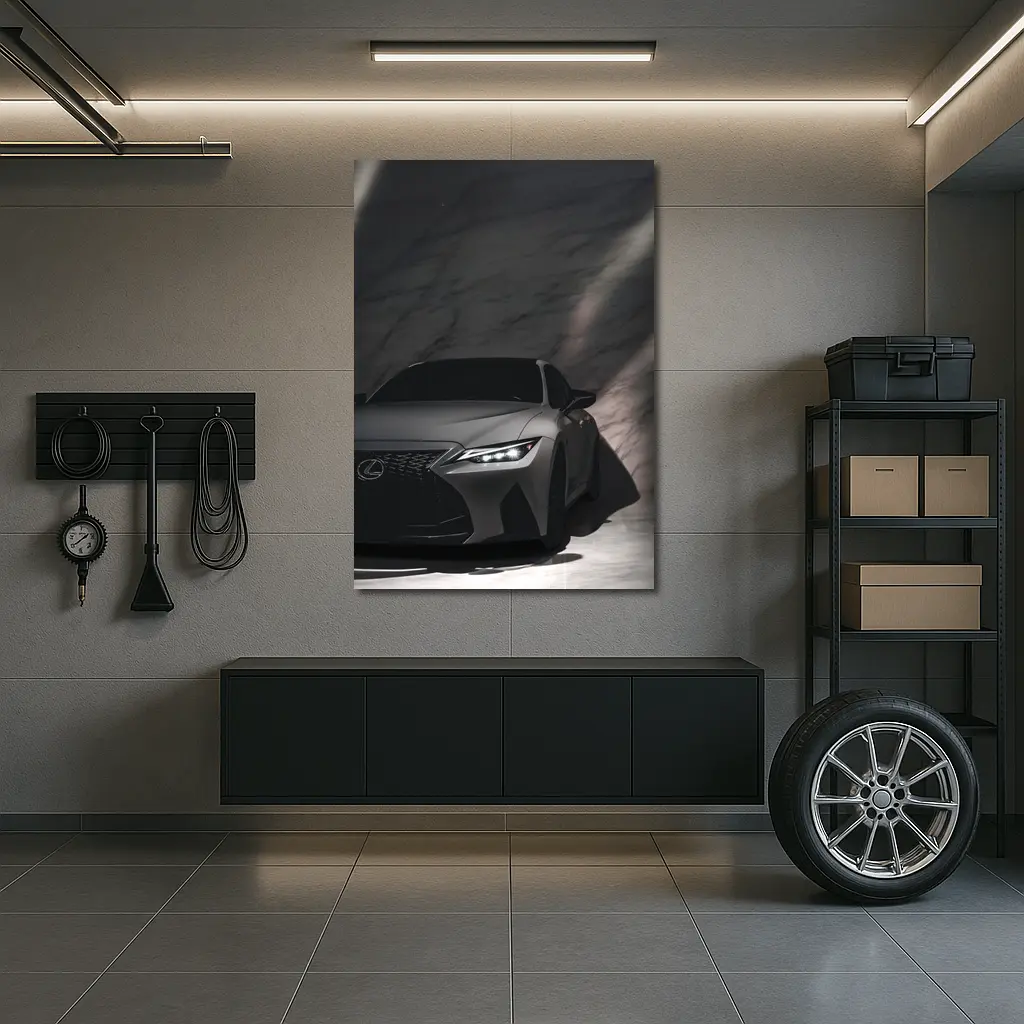 Lexus IS Matte Gray Marble Background – Wall Art