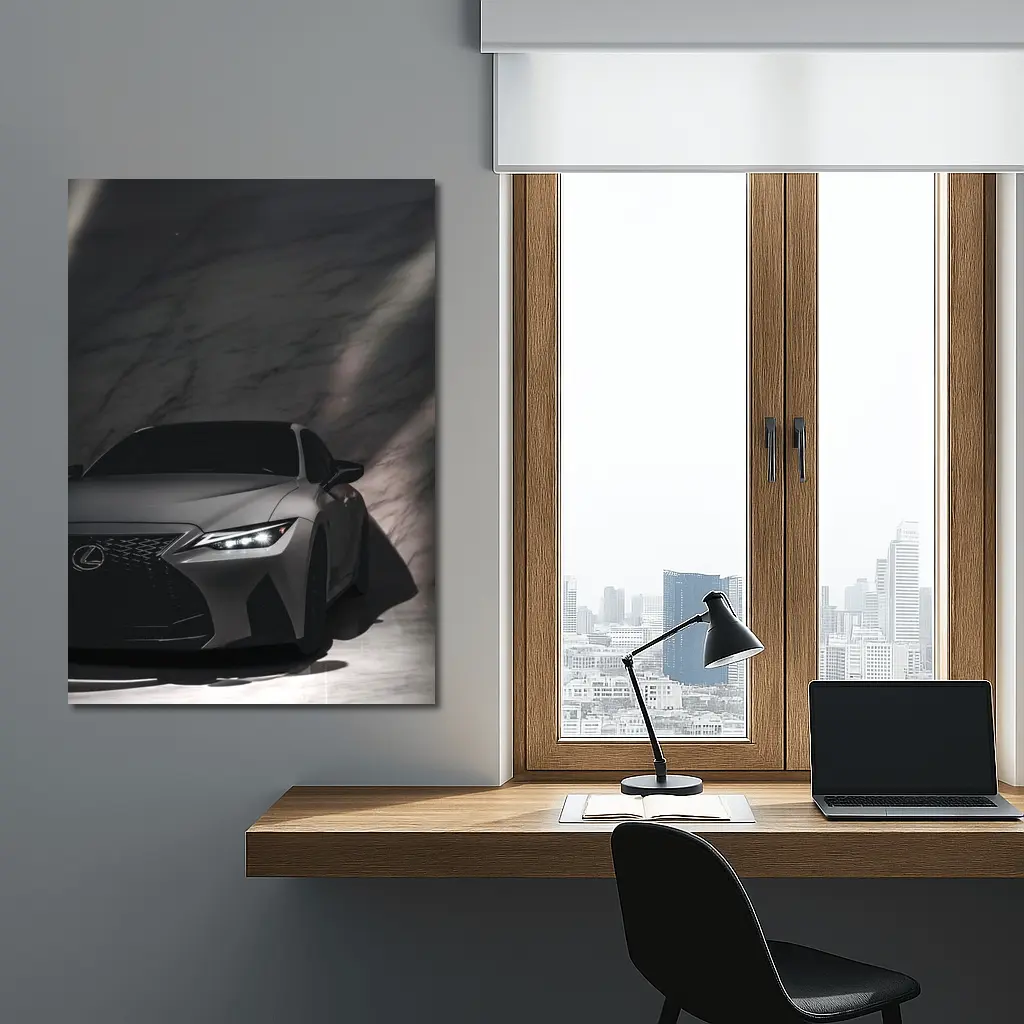 Lexus IS Matte Gray Marble Background – Wall Art