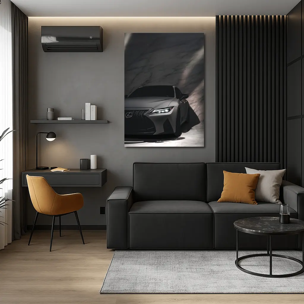 Lexus IS Matte Gray Marble Background – Wall Art
