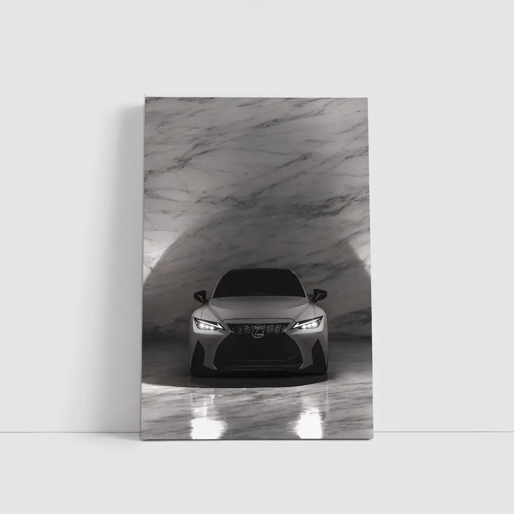 Lexus IS Matte Gray Marble Tunnel Front – Wall Art