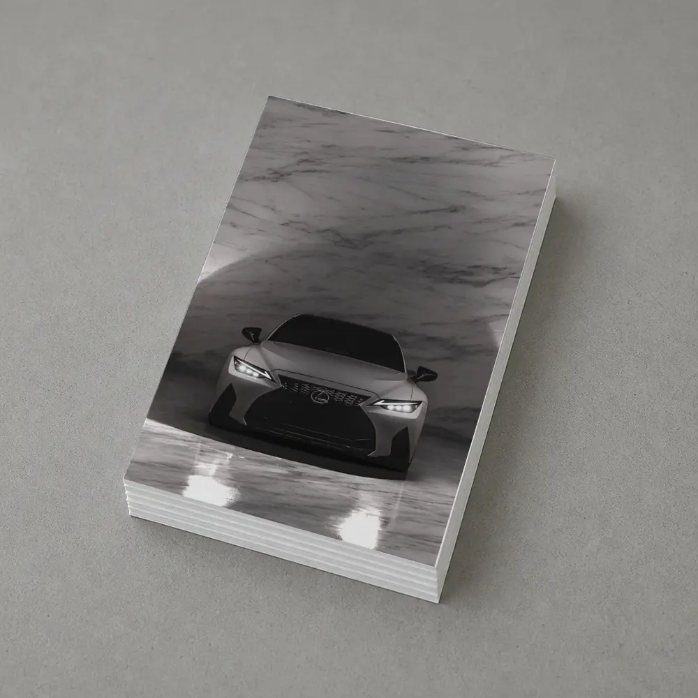Lexus IS Matte Gray Marble Tunnel Front – Postcards