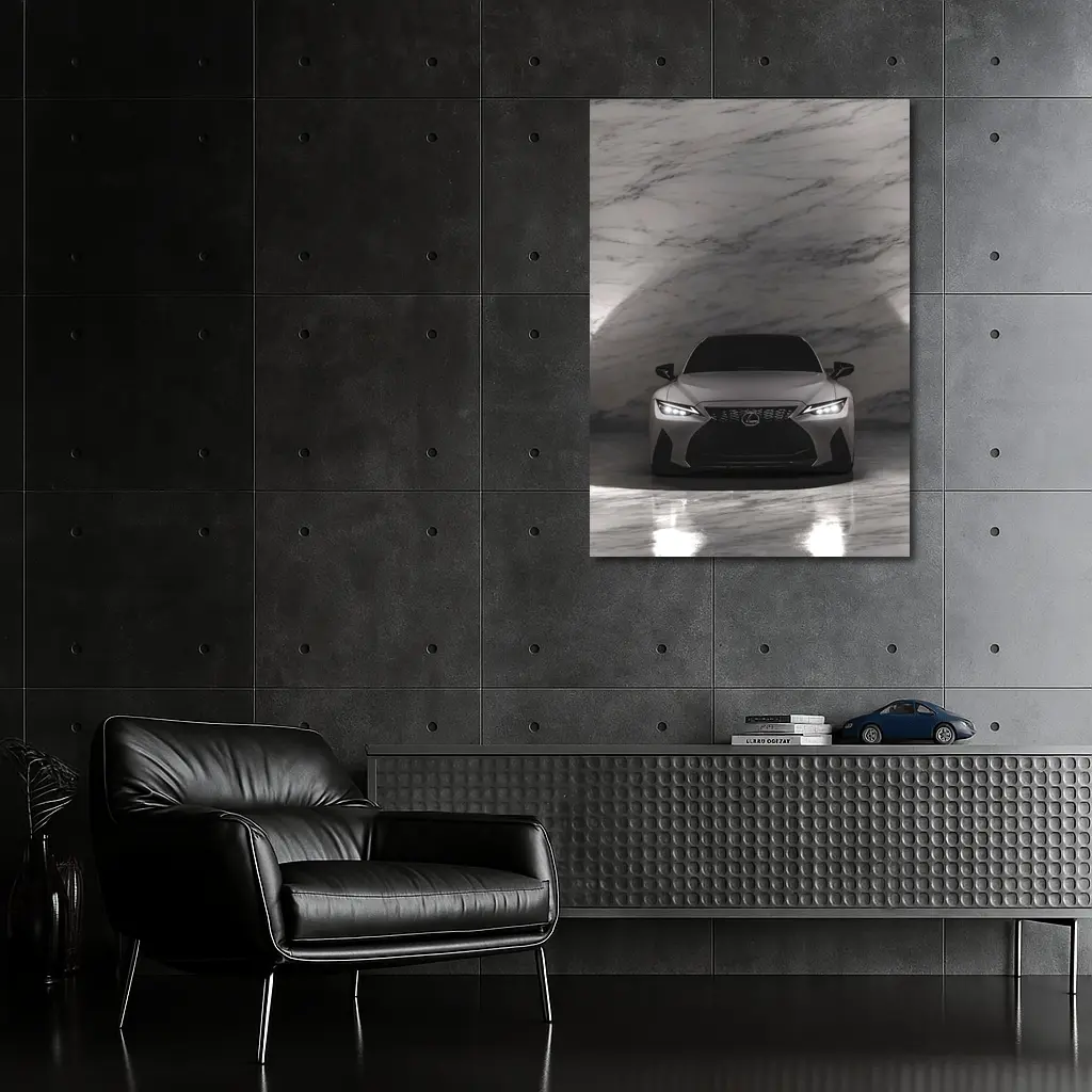 Lexus IS Matte Gray Marble Tunnel Front – Wall Art