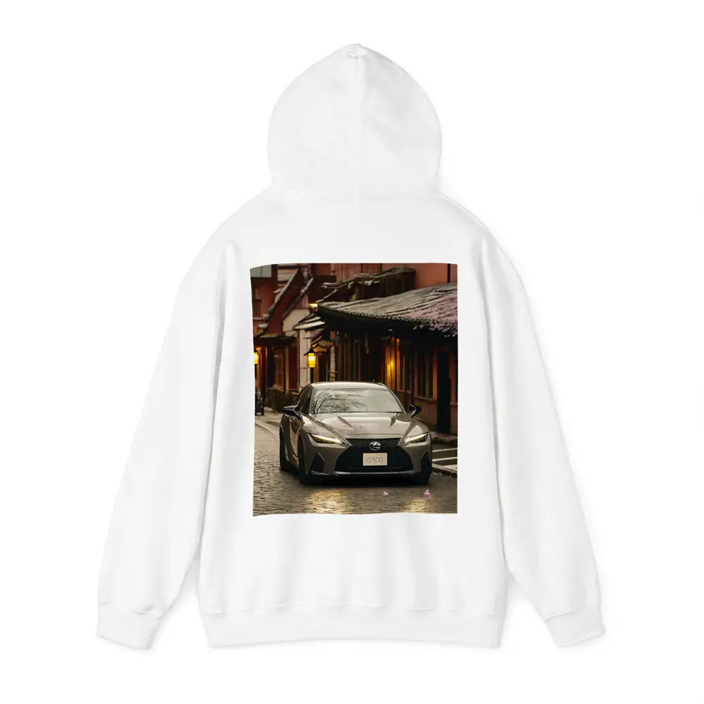 Lexus IS500 on Cobblestone Kyoto Street – Hoodies