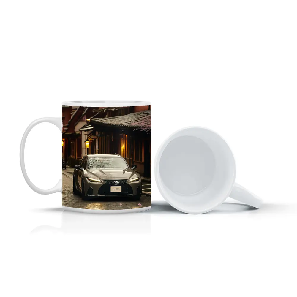 Lexus IS500 on Cobblestone Kyoto Street – Mugs