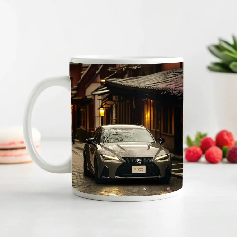Lexus IS500 on Cobblestone Kyoto Street – Mugs