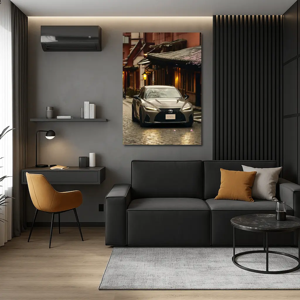 Lexus IS500 on Cobblestone Kyoto Street – Wall Art