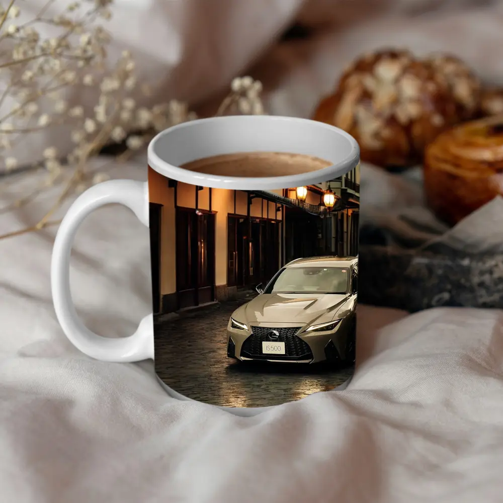 Lexus IS500 Parked On Kyoto Night Street – Mugs