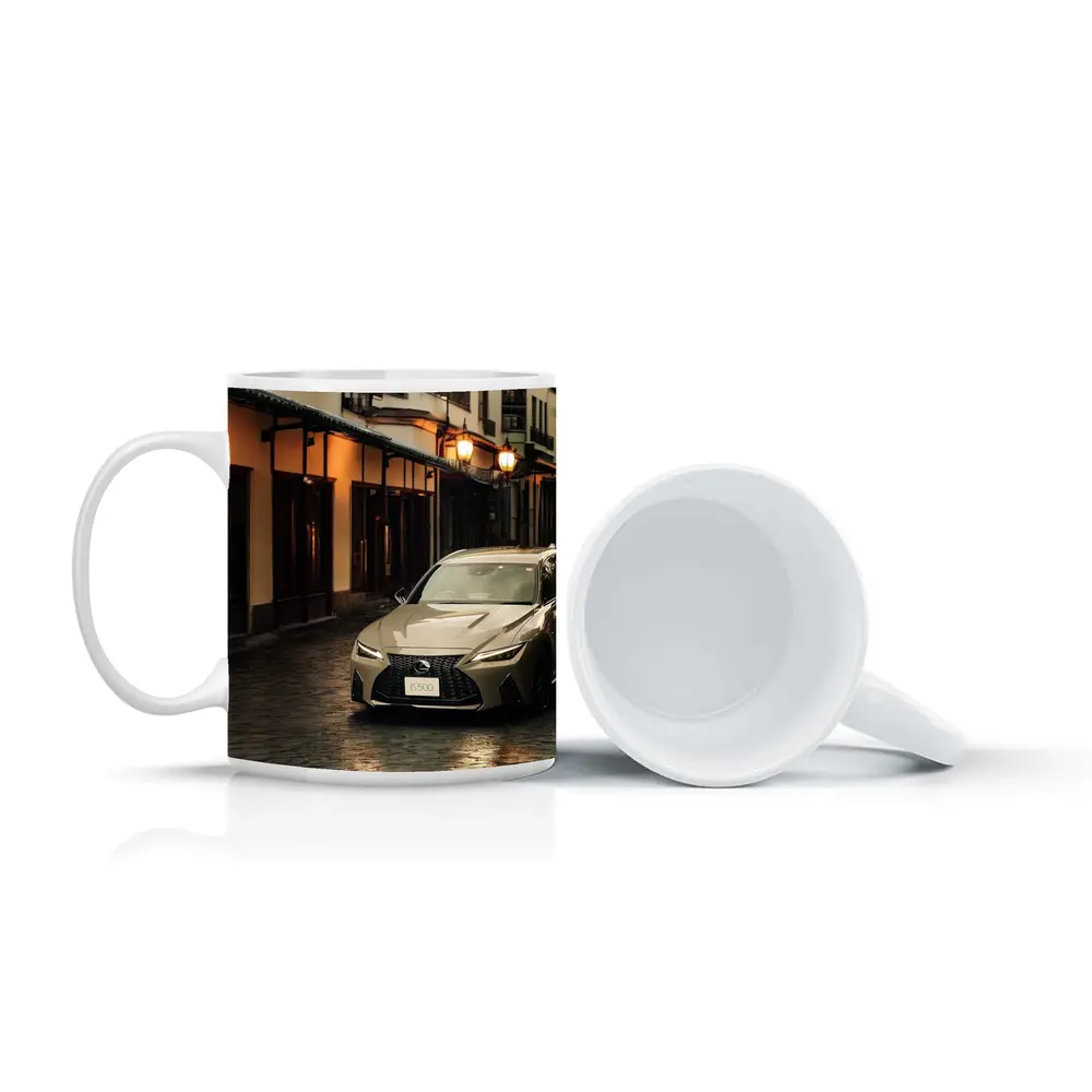 Lexus IS500 Parked On Kyoto Night Street – Mugs