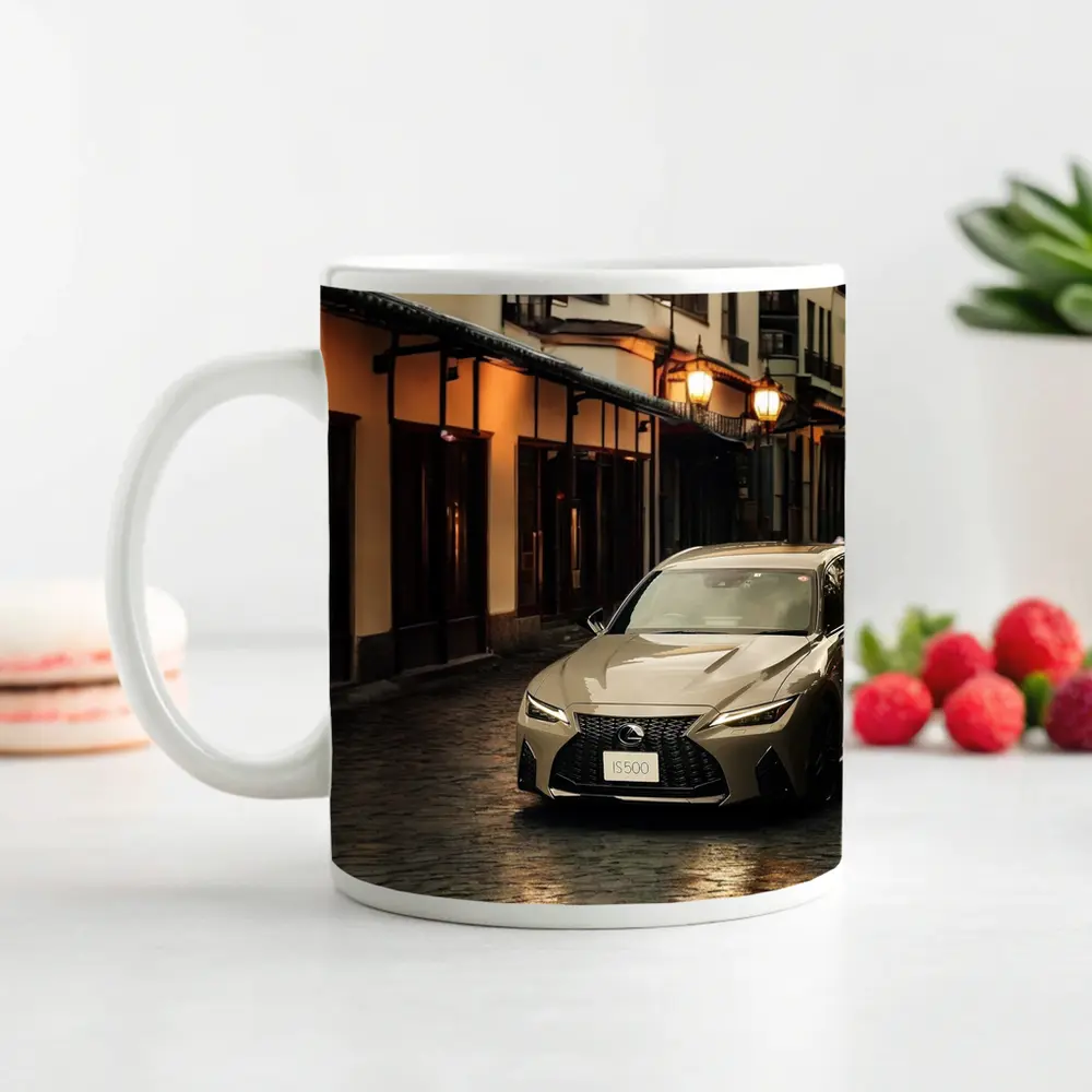 Lexus IS500 Parked On Kyoto Night Street – Mugs