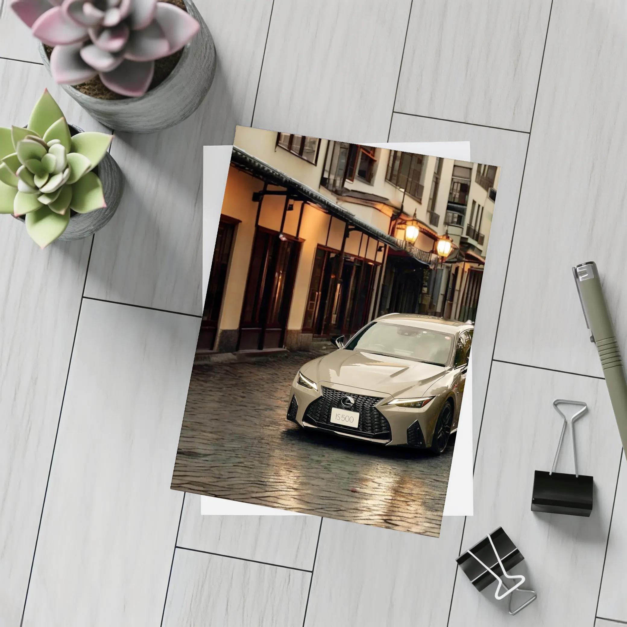 Lexus IS500 Parked On Kyoto Night Street – Postcards