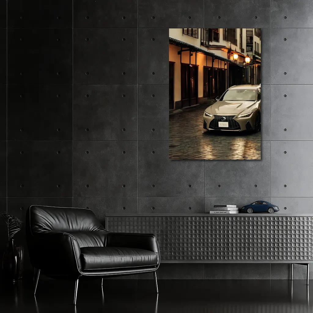 Lexus IS500 Parked On Kyoto Night Street – Wall Art