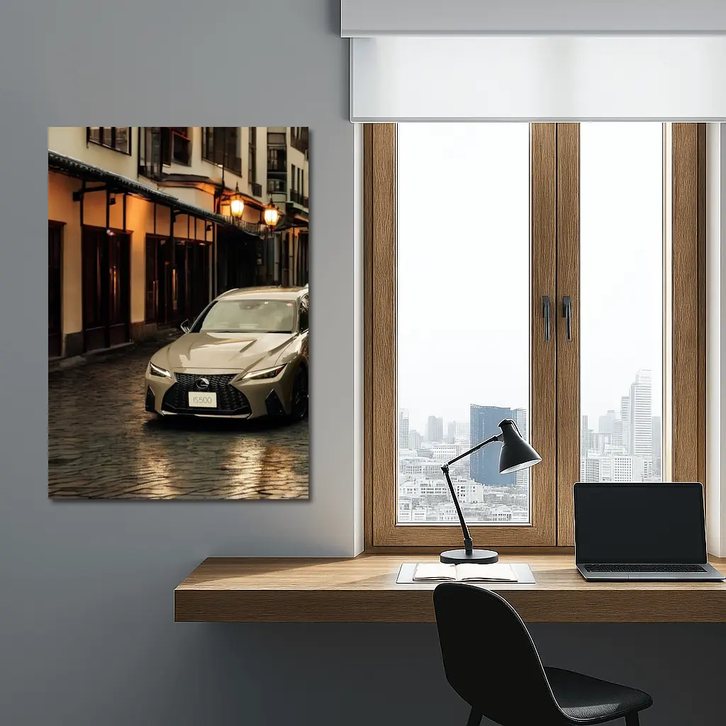 Lexus IS500 Parked On Kyoto Night Street – Wall Art