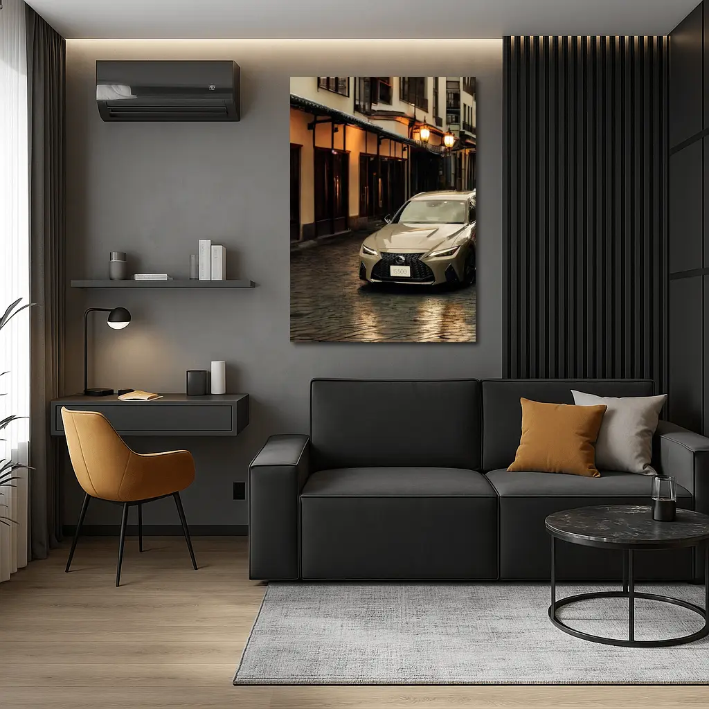 Lexus IS500 Parked On Kyoto Night Street – Wall Art