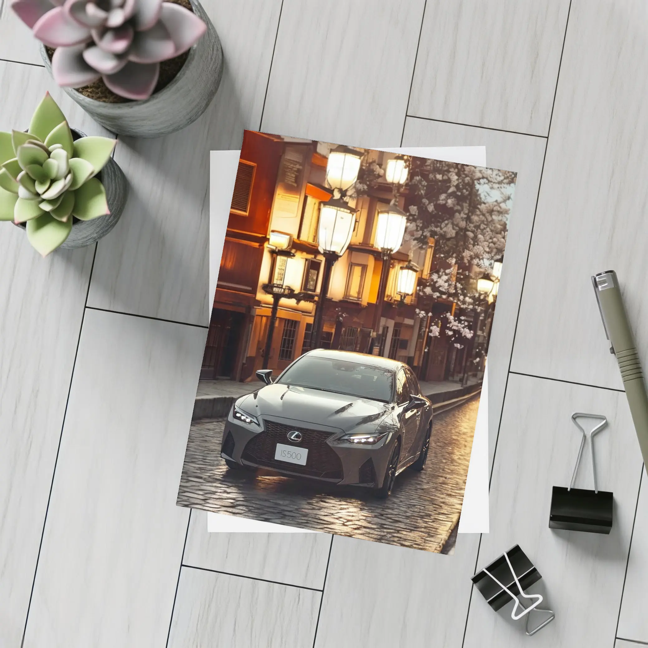 Lexus IS500 Dark Streets Kyoto Night Lights – Postcards