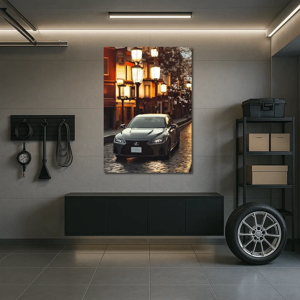 Lexus IS500 Dark Streets Kyoto Night Lights – Wall Art