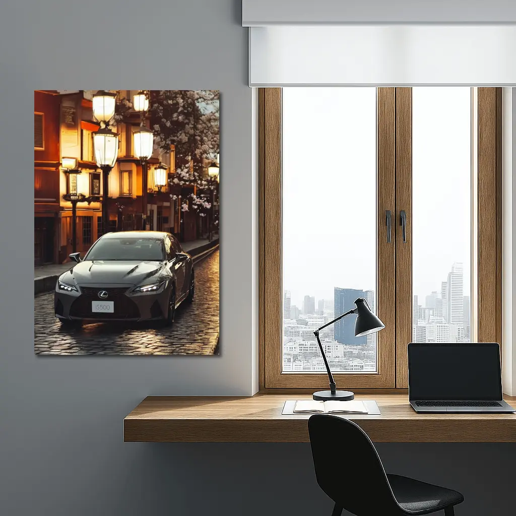 Lexus IS500 Dark Streets Kyoto Night Lights – Wall Art