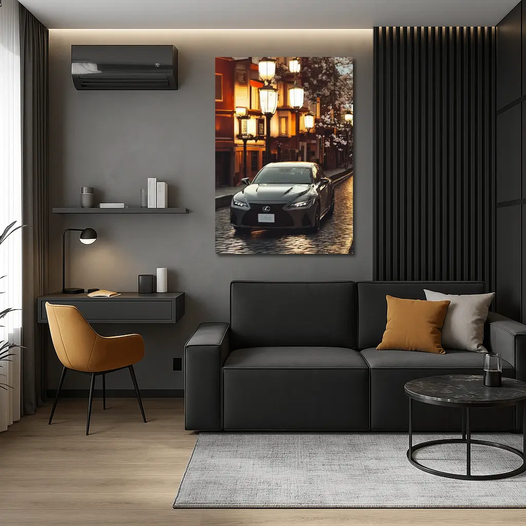 Lexus IS500 Dark Streets Kyoto Night Lights – Wall Art