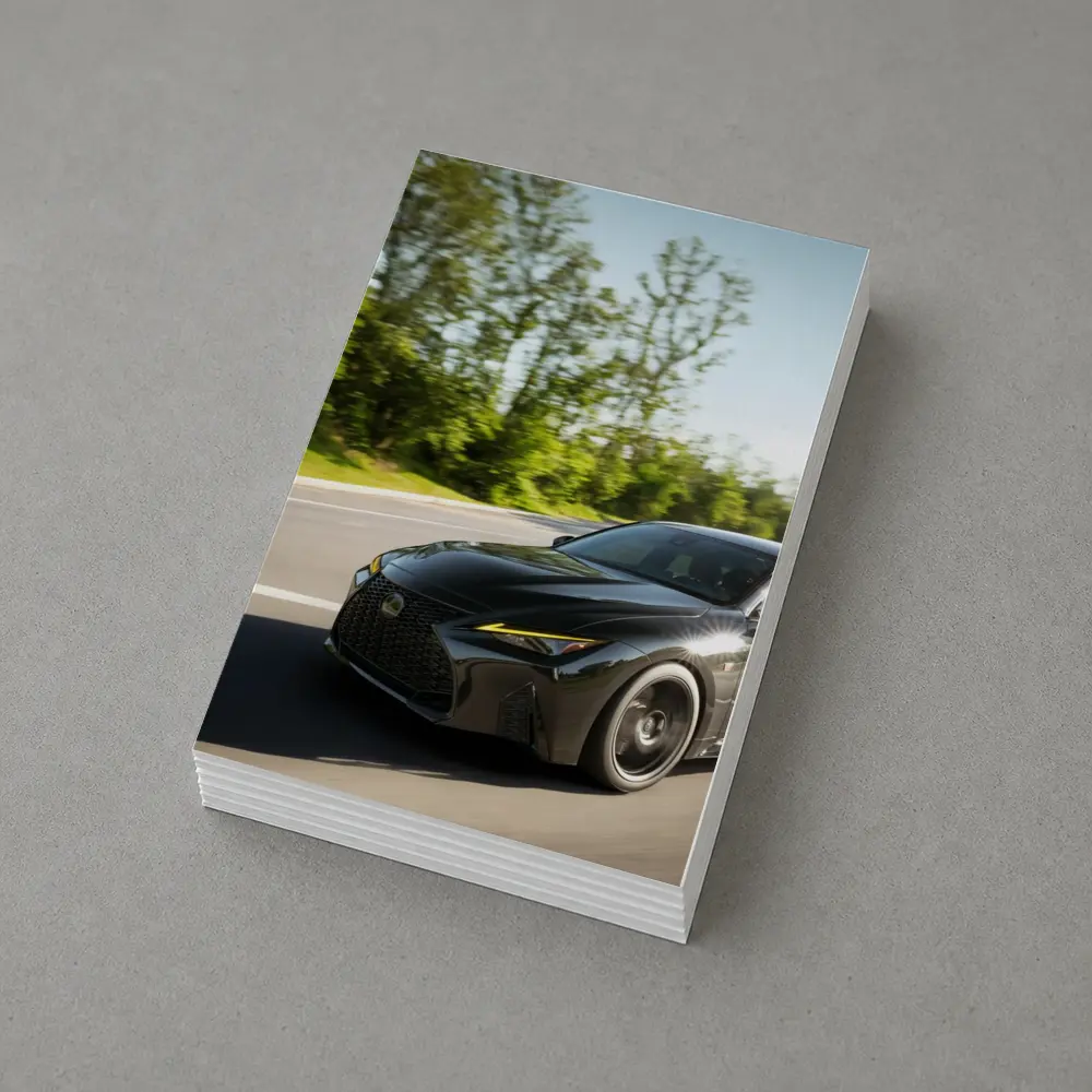 Lexus IS Black Sport Sedan Open Road – Postcards