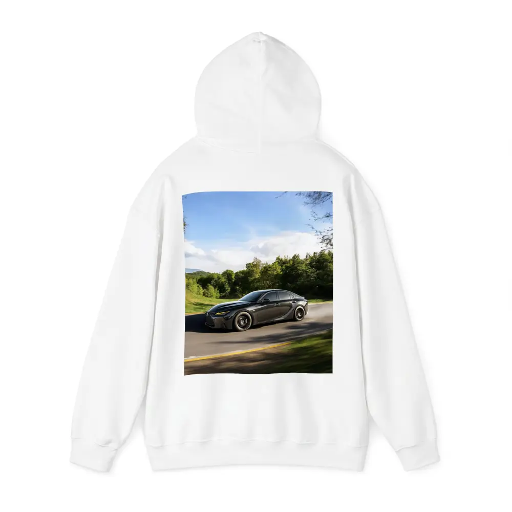 Lexus IS Dark Sedan Speeding Forest Road – Hoodies