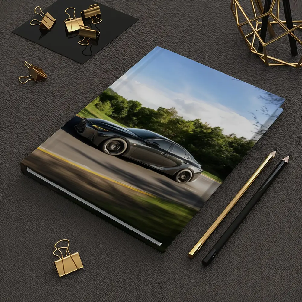 Lexus IS Dark Sedan Speeding Forest Road – Notebooks