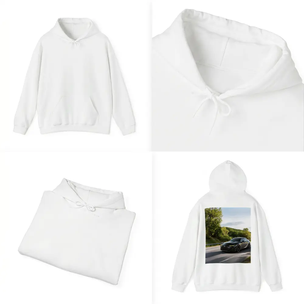Lexus IS Black Sedan on Open Road – Hoodies