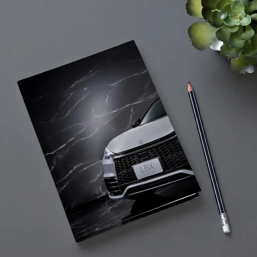 Lexus LBX Front View Black Marble Background – Notebooks