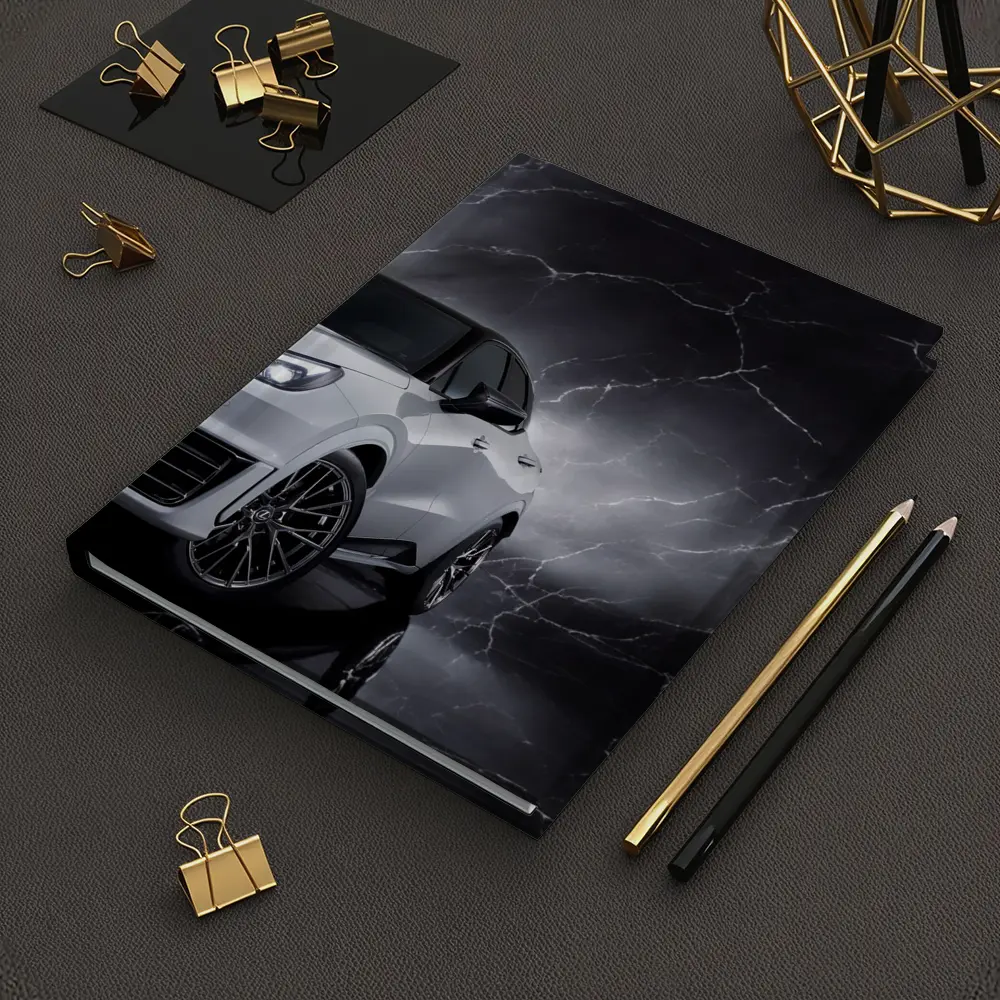 Lexus LBX White SUV Dark Marble Background – Notebooks