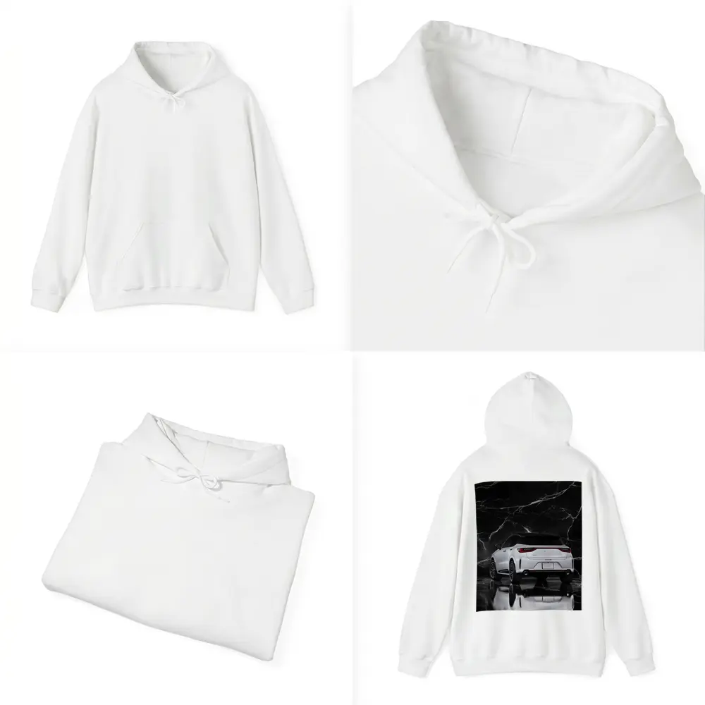 Lexus LBX White SUV Black Marble Background – Hoodies