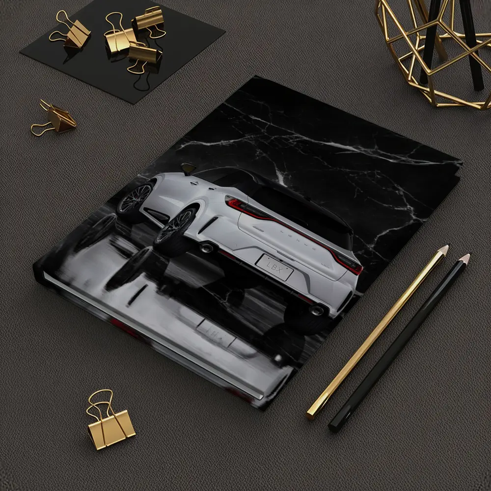 Lexus LBX White SUV Black Marble Background – Notebooks