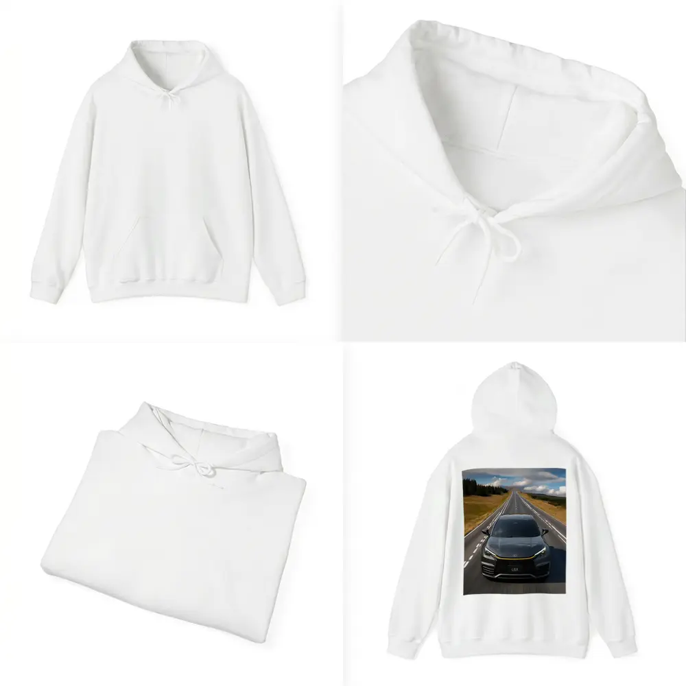 Lexus LBX Driving Open Road Dramatic Sky – Hoodies