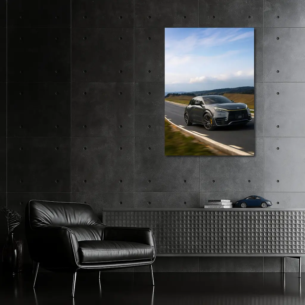 Lexus LBX Driving On Open Road – Wall Art
