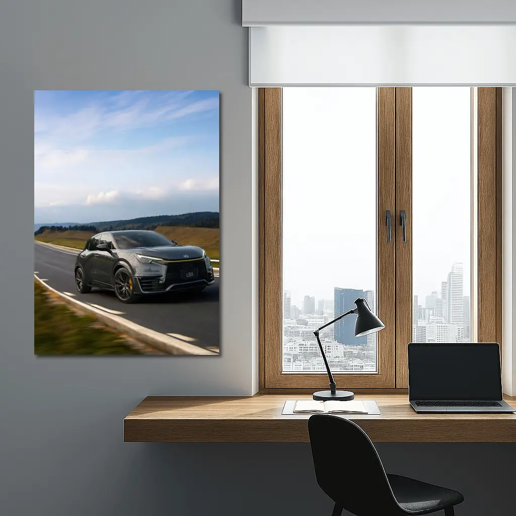 Lexus LBX Driving On Open Road – Wall Art