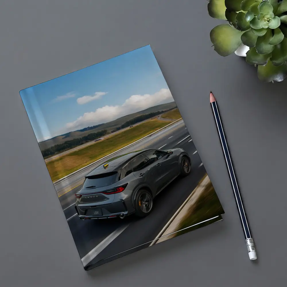Lexus LBX Driving Open Highway Rolling Hills – Notebooks