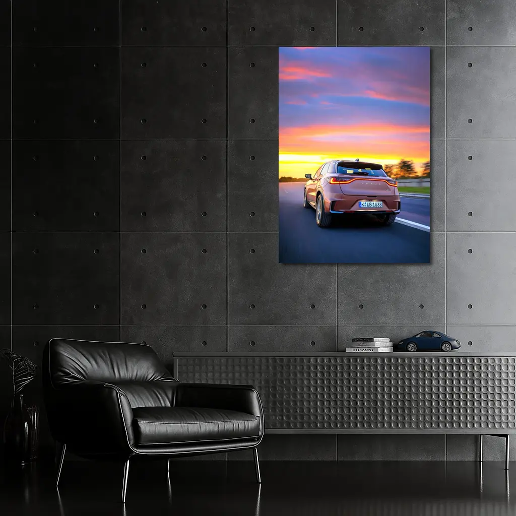 Lexus LBX Driving At Sunset Highway – Wall Art
