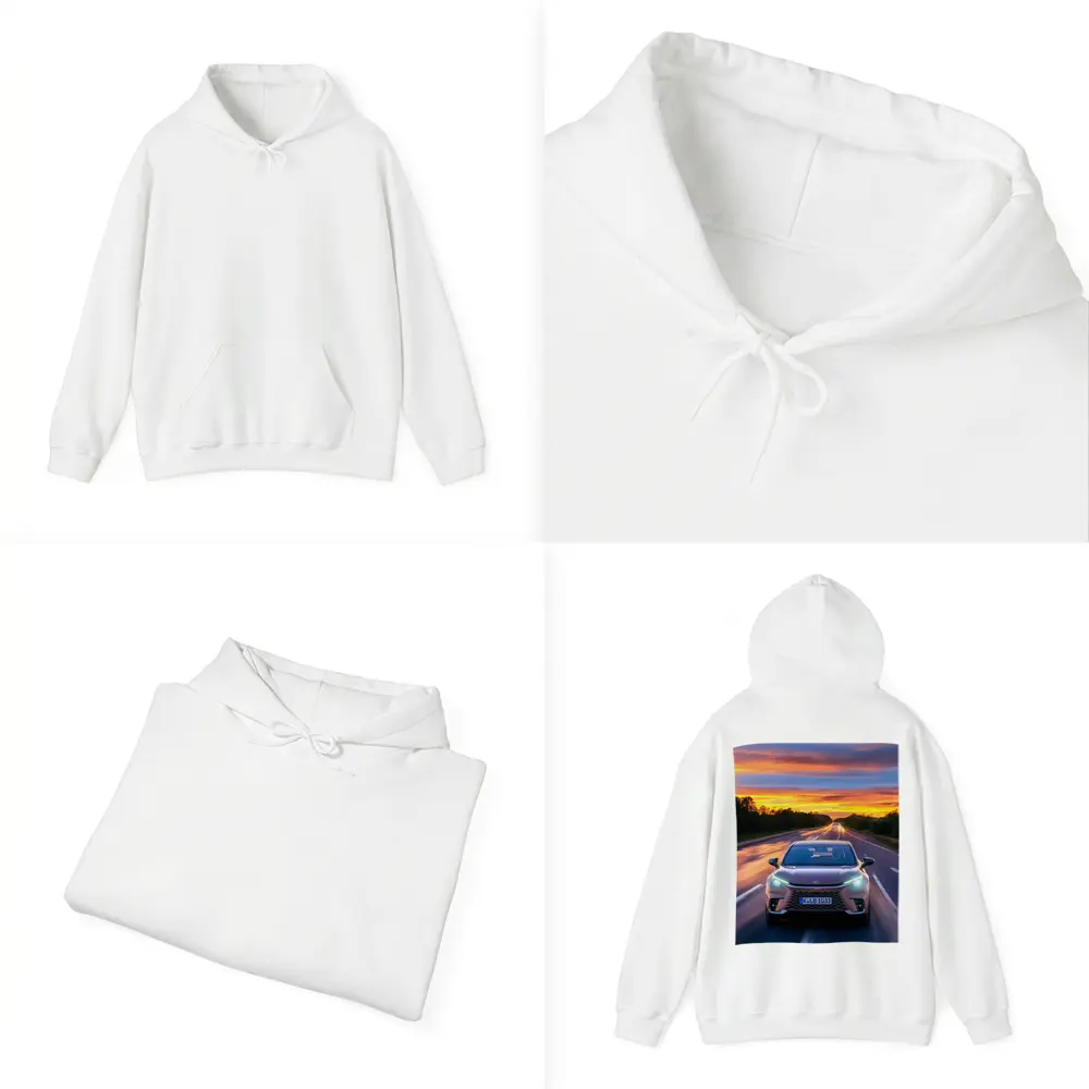 Lexus LBX Driving Highway At Sunset – Hoodies